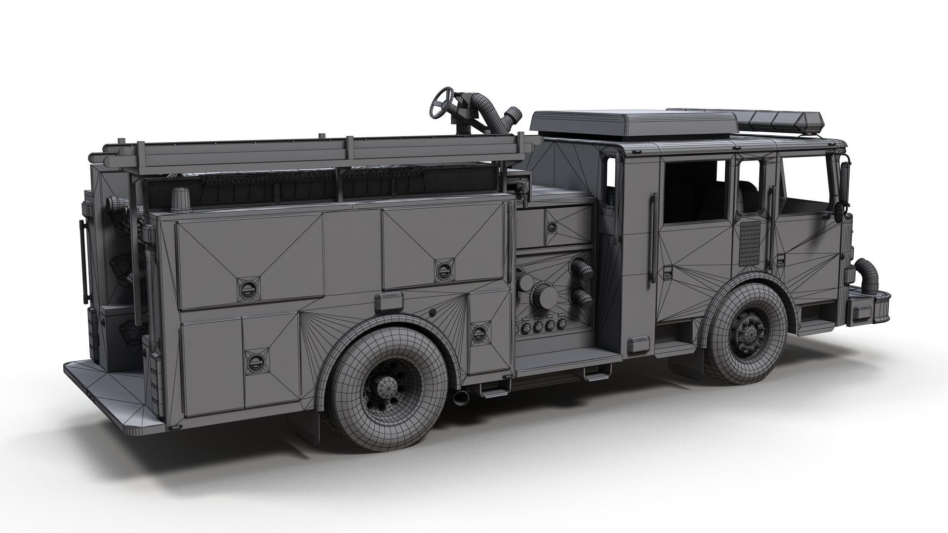 Seagrave marauder fire truck Low-poly 3D model_10