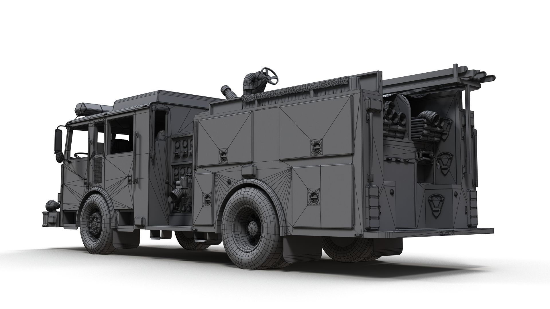 Seagrave marauder fire truck Low-poly 3D model_15