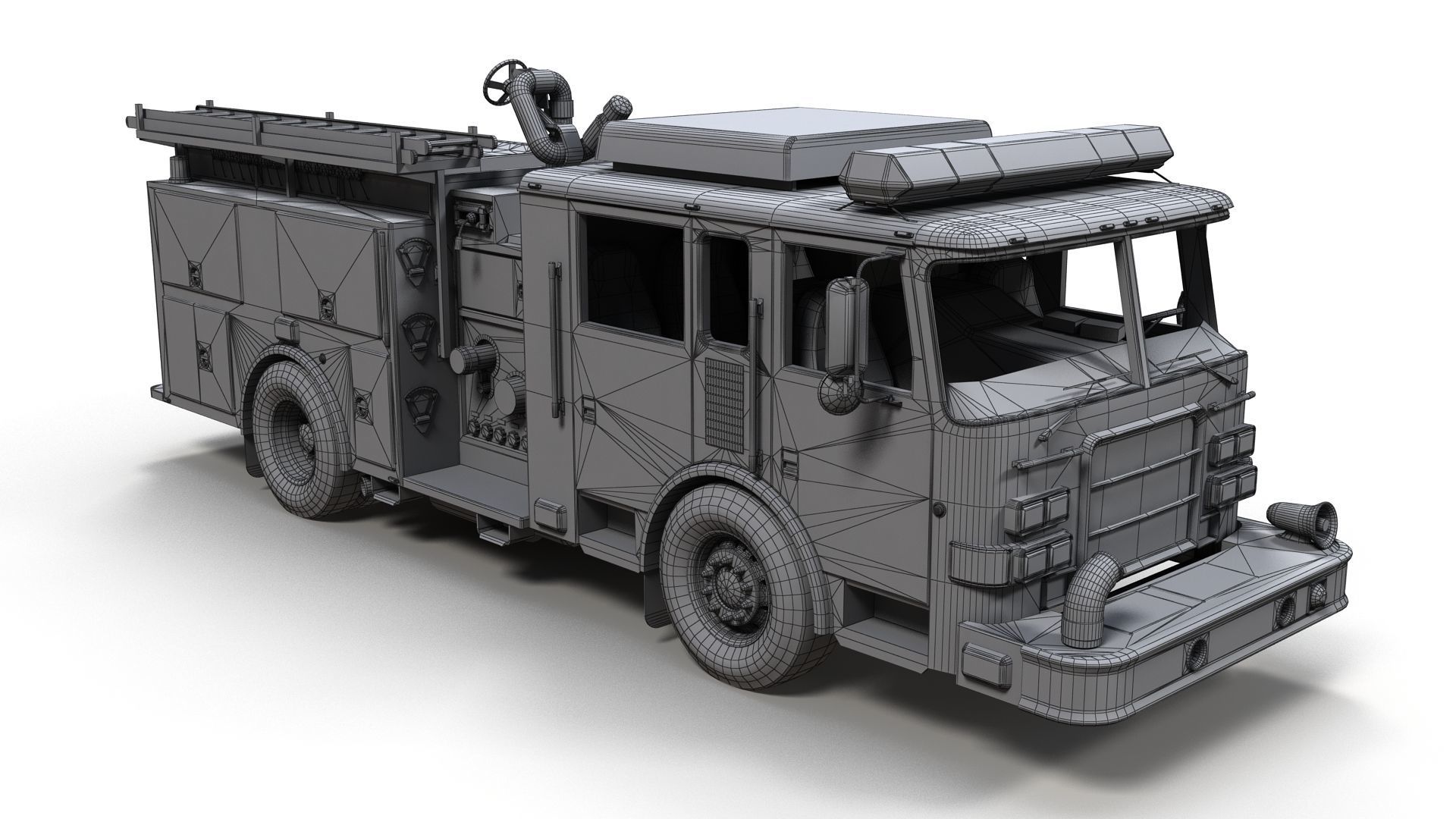 Seagrave marauder fire truck Low-poly 3D model_14