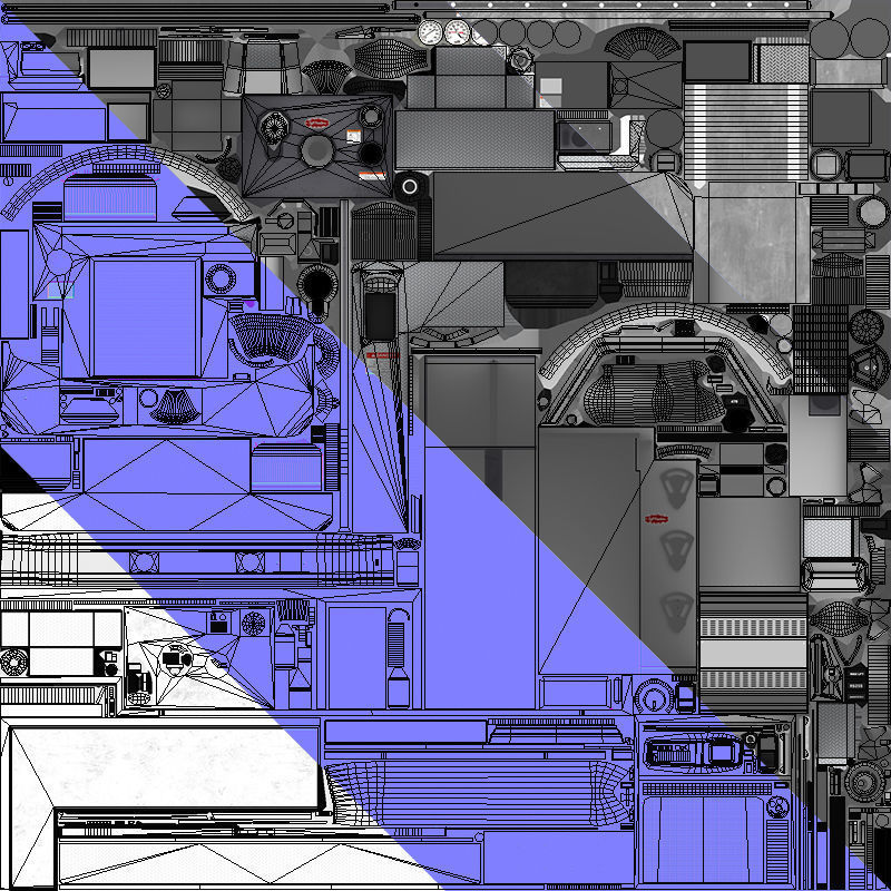 Seagrave marauder fire truck Low-poly 3D model_45