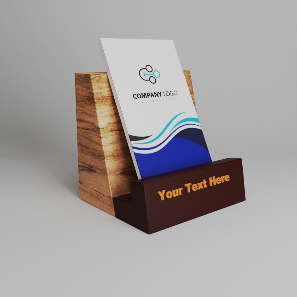 Verticle Visiting Card Holder 3D print model_3