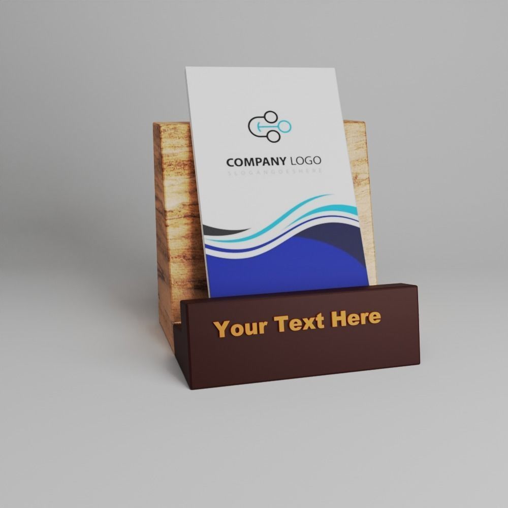 Verticle Visiting Card Holder 3D print model_4