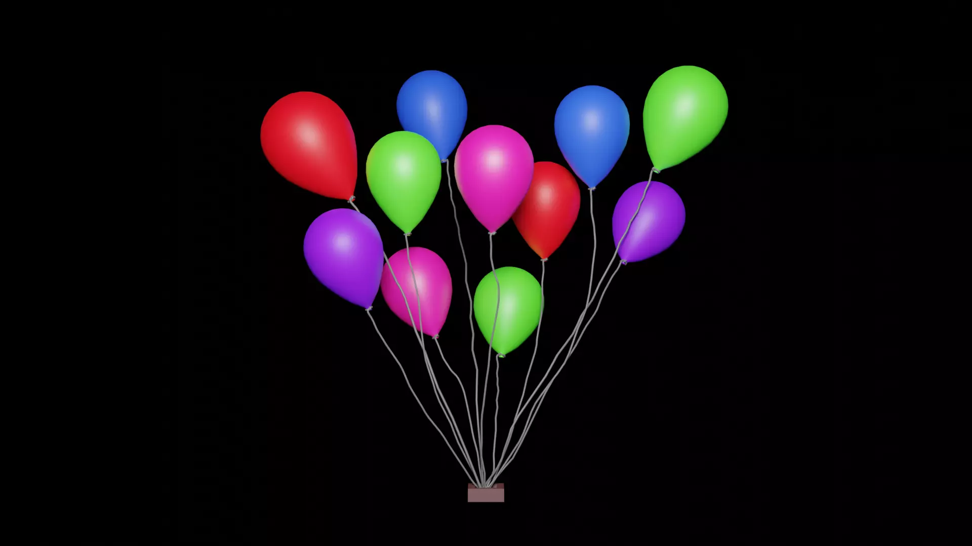 balloon colorful balloons floating in air Free low-poly 3D model