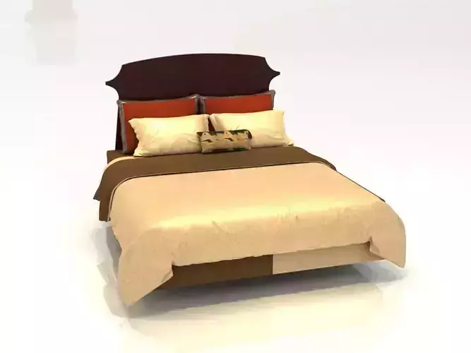 a bed with headboard and footboard