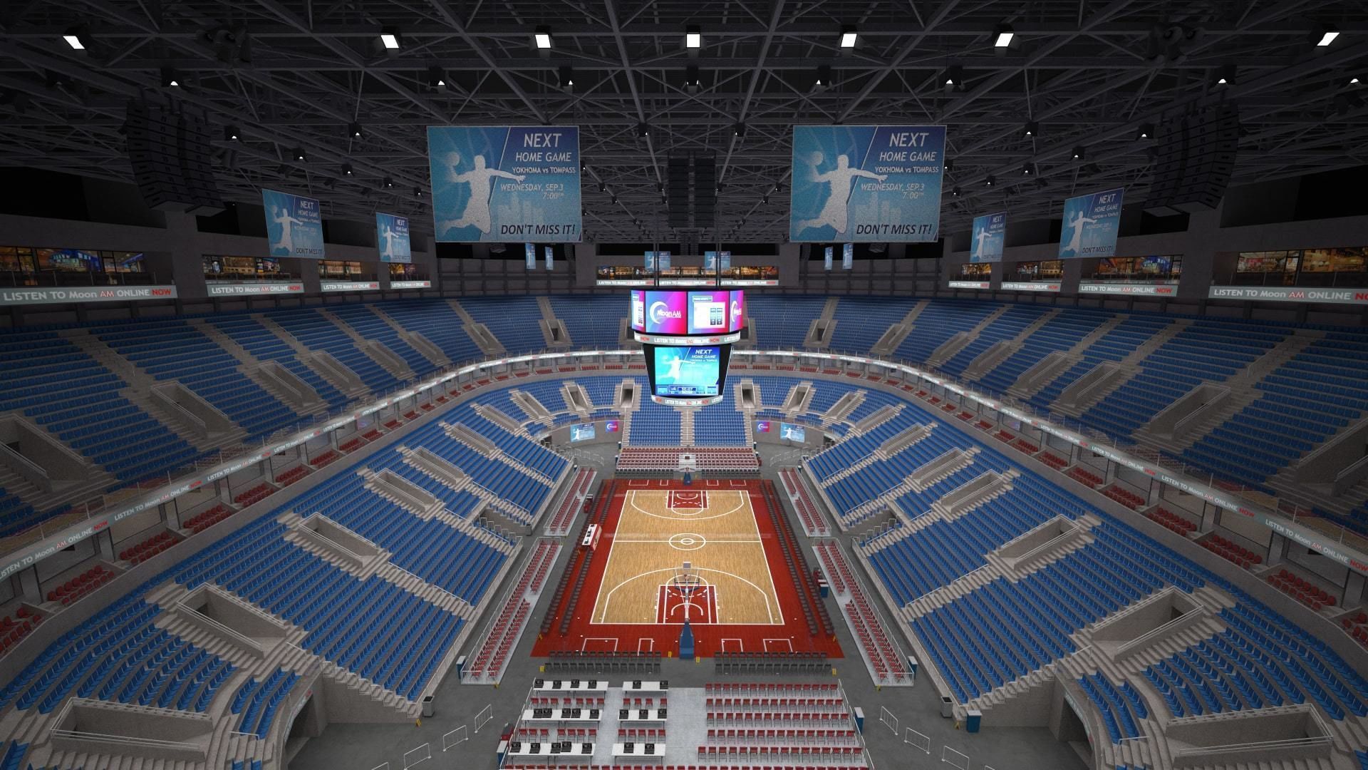 Two basketball arenas 3D Model Collection_22