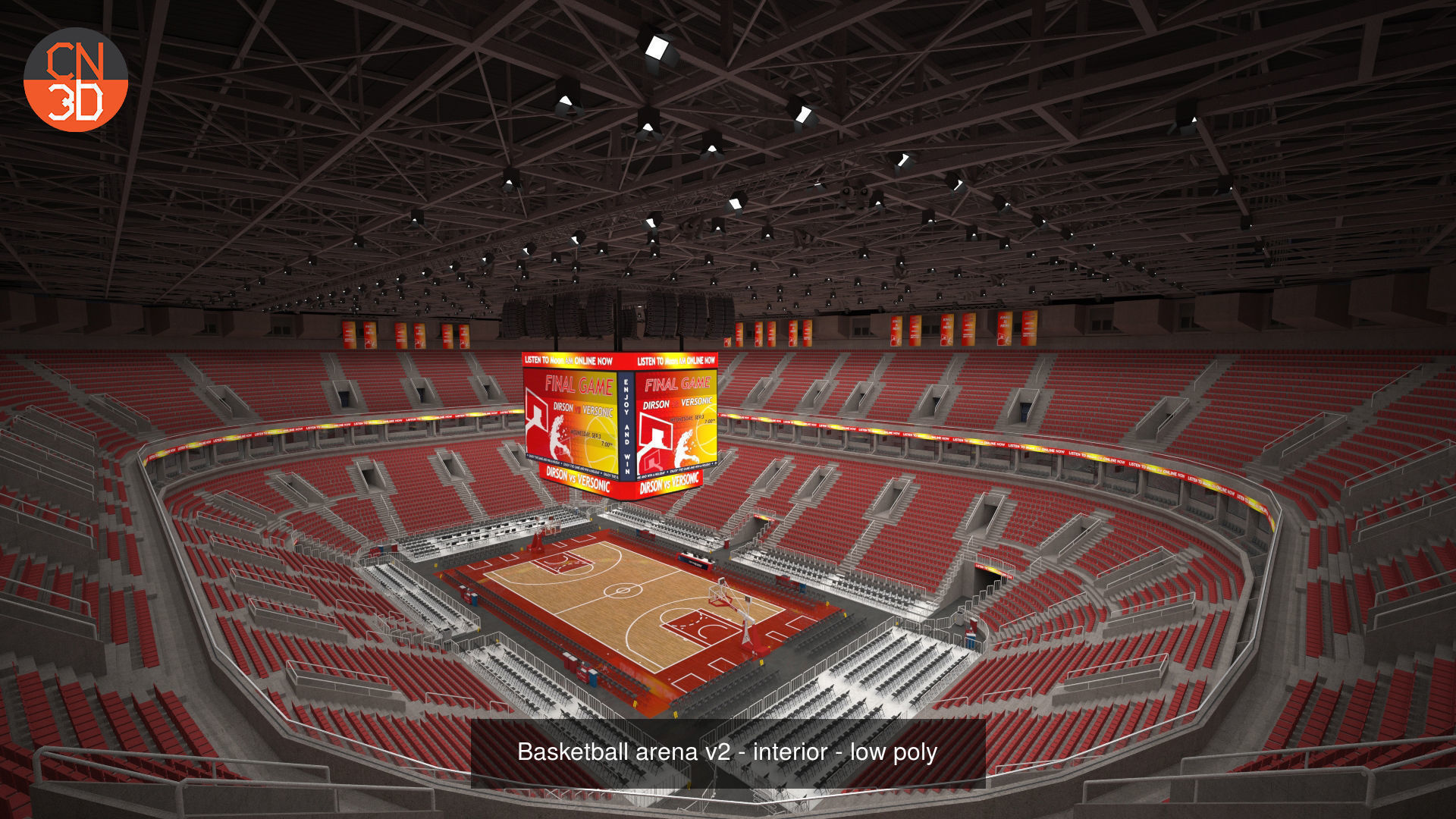 Two basketball arenas 3D Model Collection_2