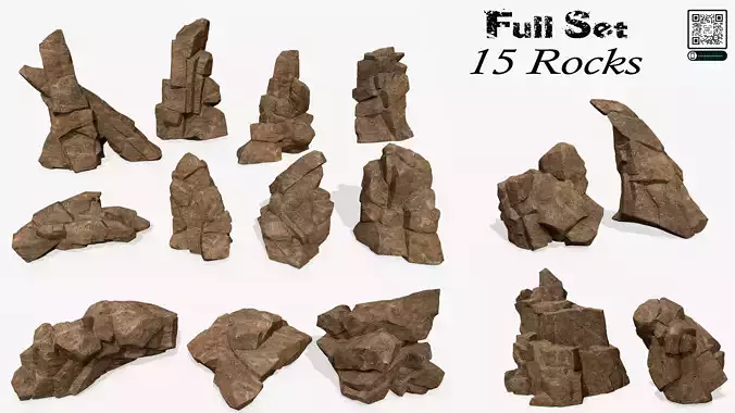desert rocks  3D Model Collection