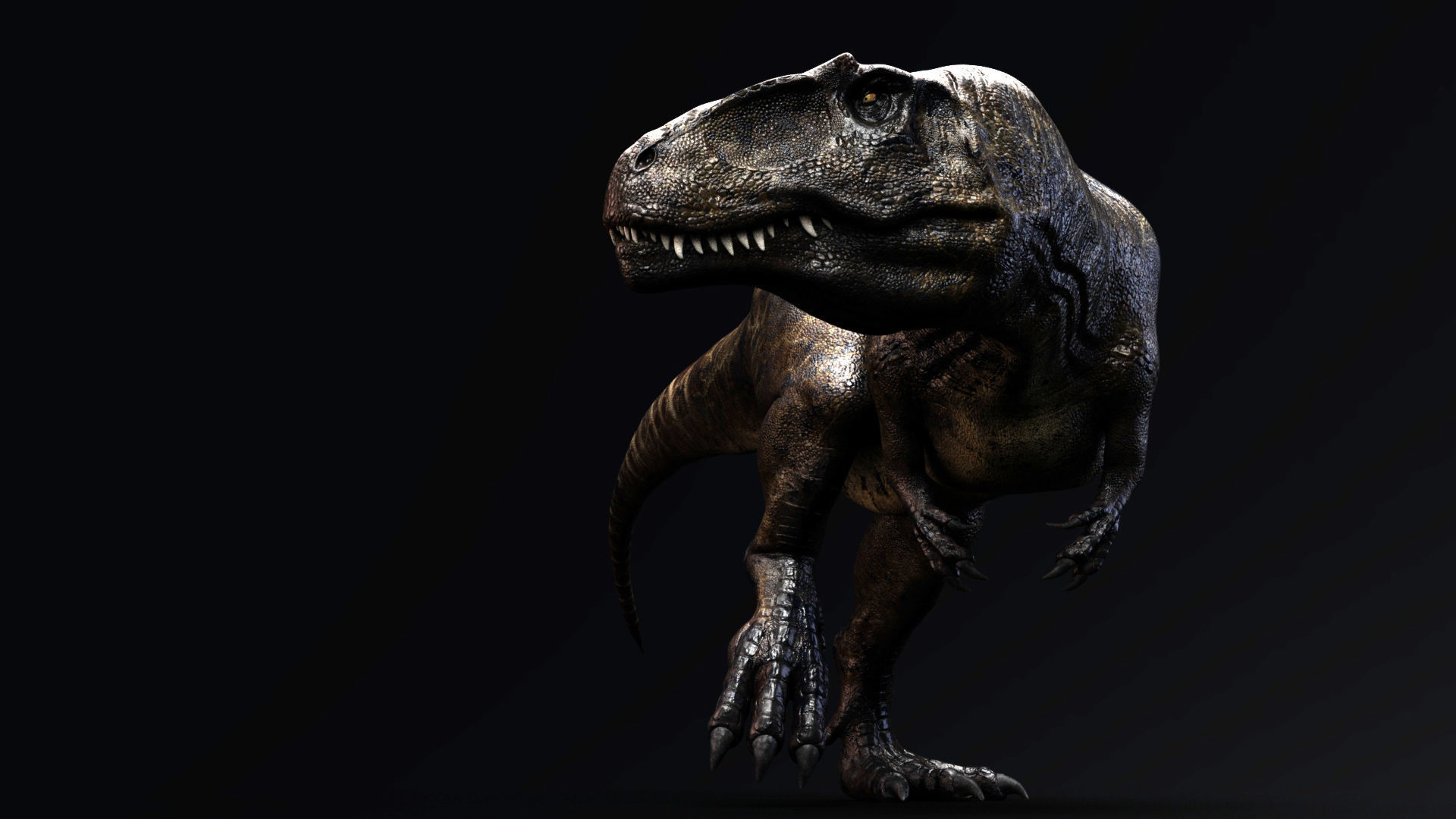 Dinosaur Giganotosaurus Real Dinosaur Series Low-poly 3D model_24