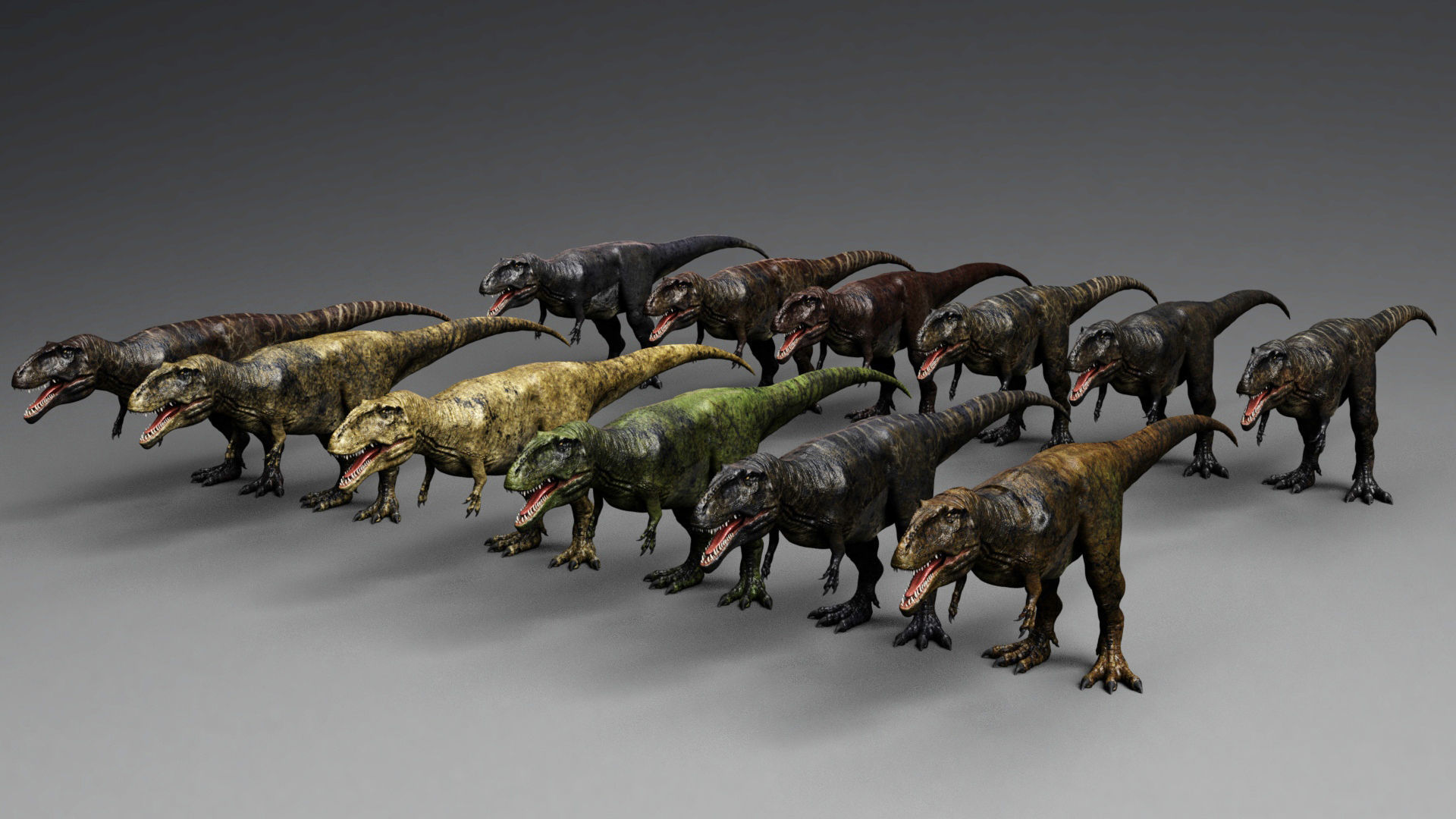 Dinosaur Giganotosaurus Real Dinosaur Series Low-poly 3D model_20