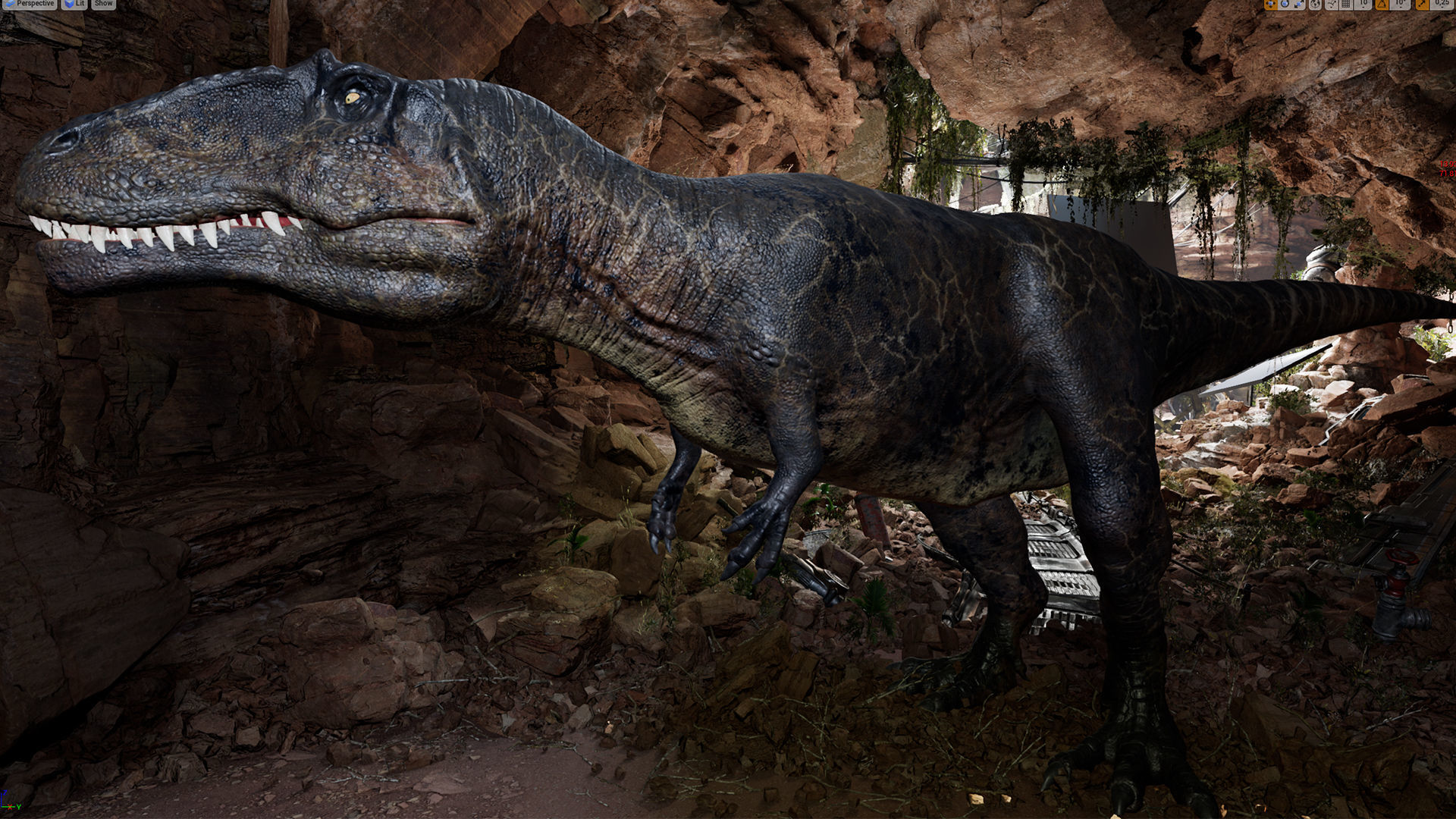 Dinosaur Giganotosaurus Real Dinosaur Series Low-poly 3D model_3