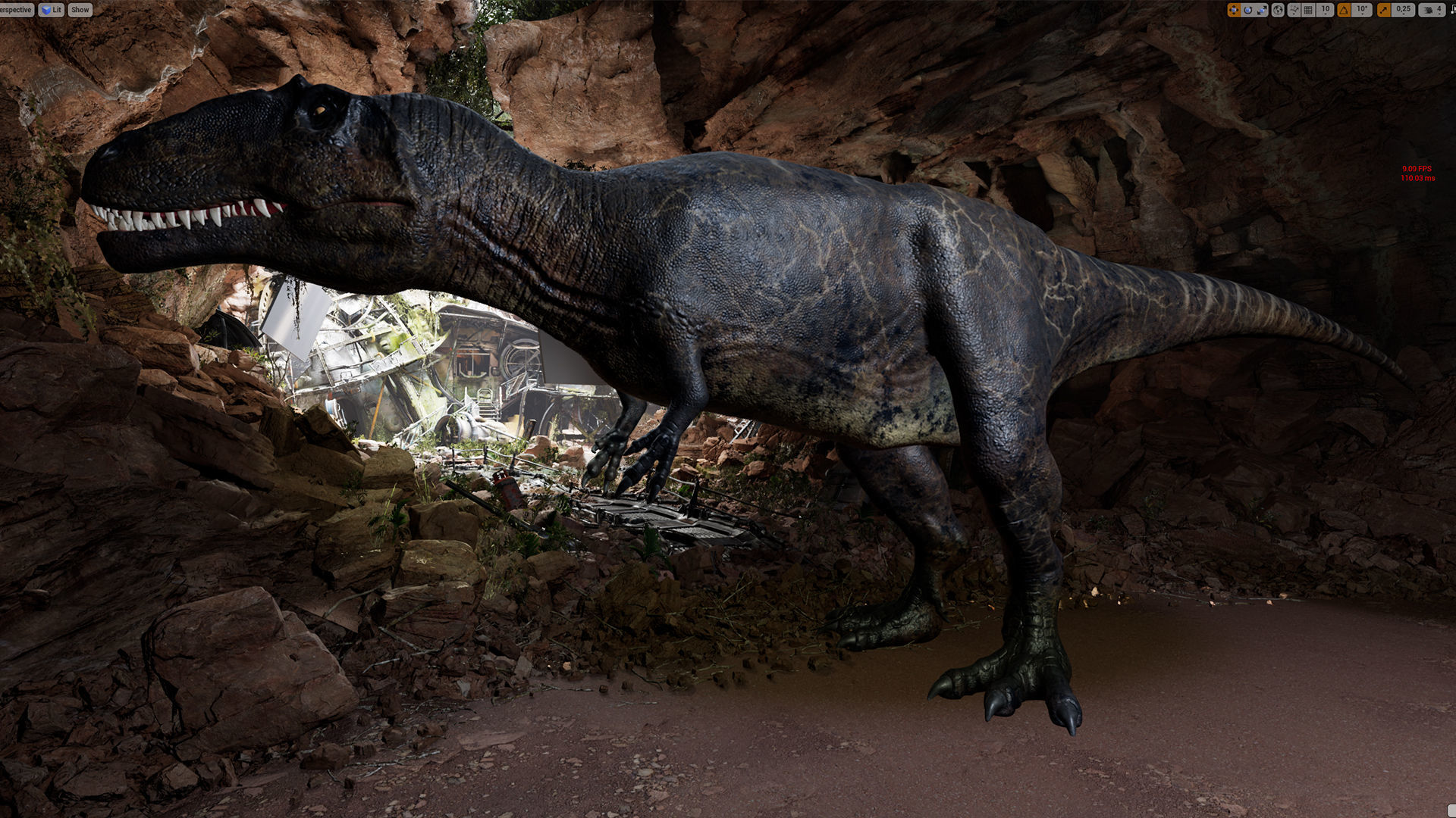 Dinosaur Giganotosaurus Real Dinosaur Series Low-poly 3D model_4