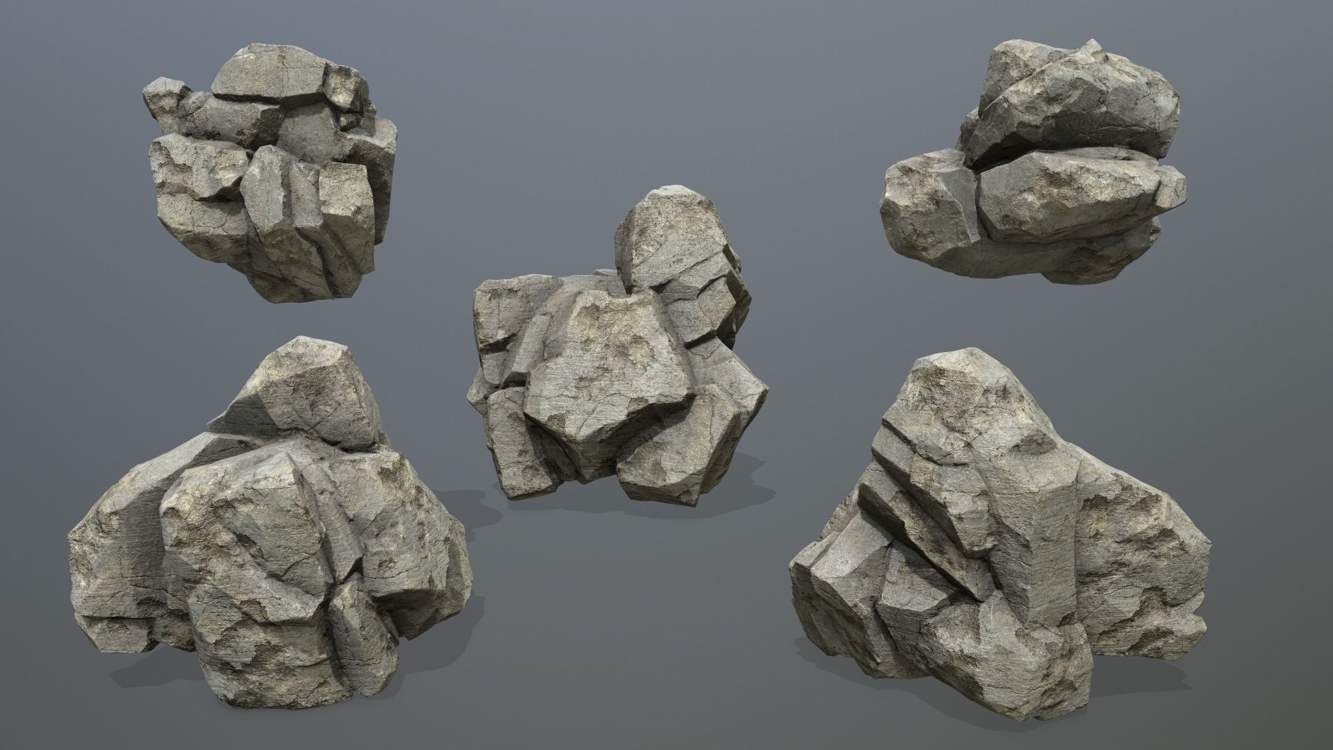 rocks rock Low-poly 3D model_11