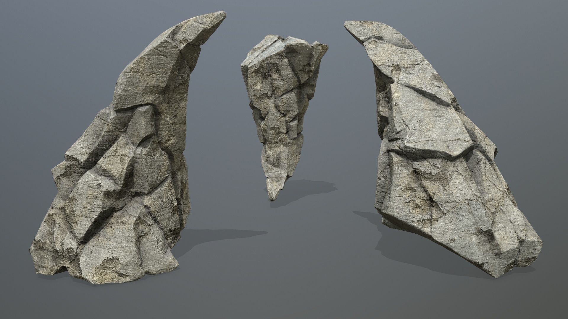 rocks rock Low-poly 3D model_15