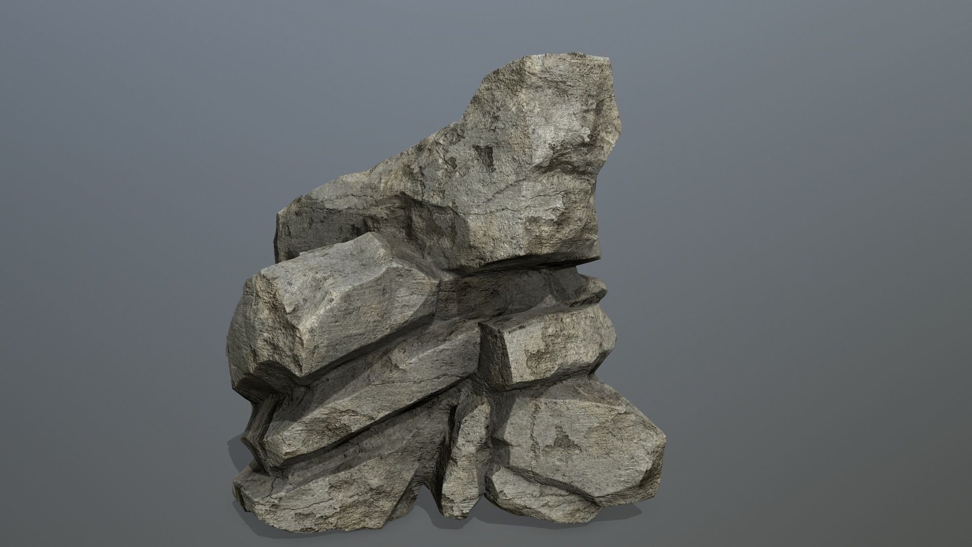 rocks rock Low-poly 3D model_4
