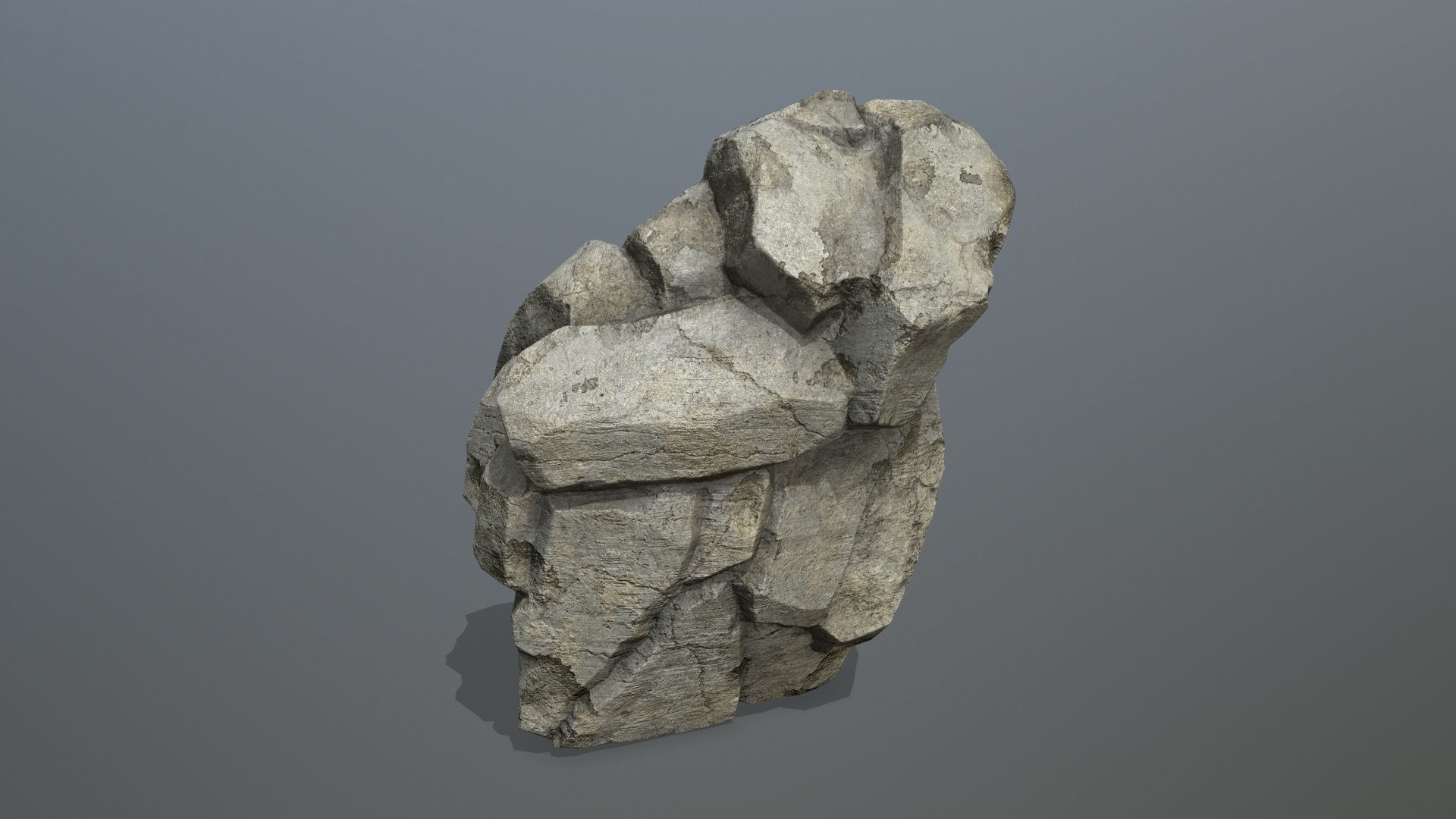 rocks rock Low-poly 3D model_7