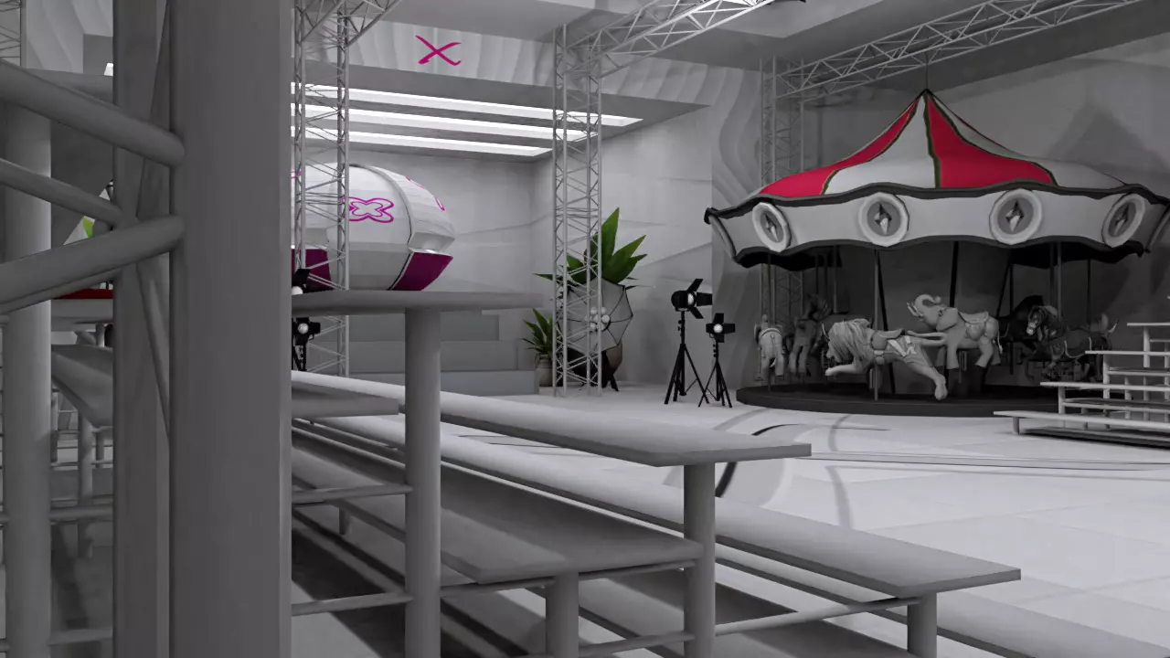 Xuxa Park TV STUDIO Carnival Show Low-poly 3D model_0