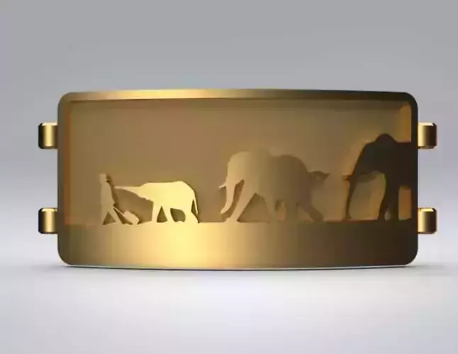 Walking with Elephants Bracelet Charm