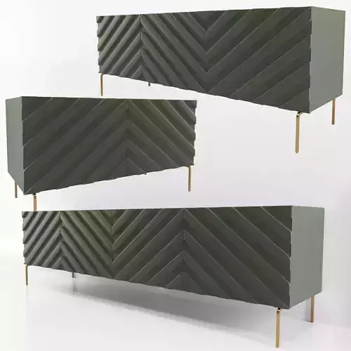 Decorative Chevron Console