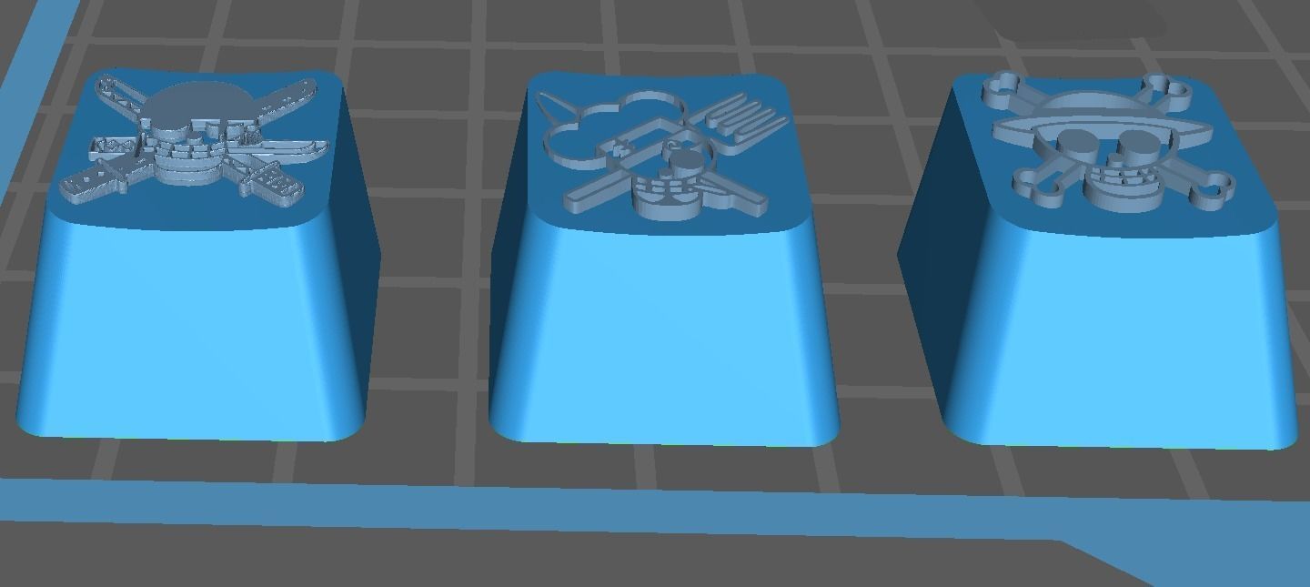 keycap one piece luffy sanji zoro 3D model_3