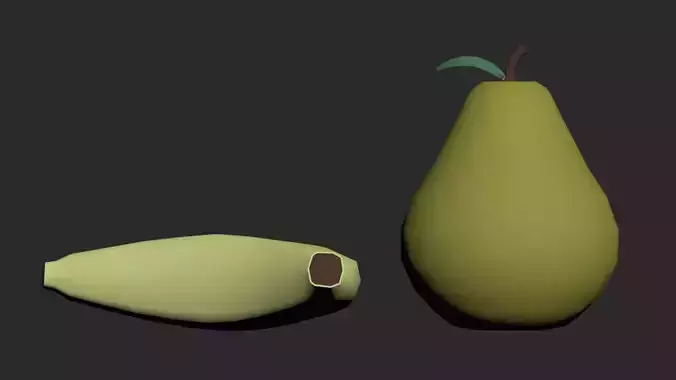 Banana and pear 