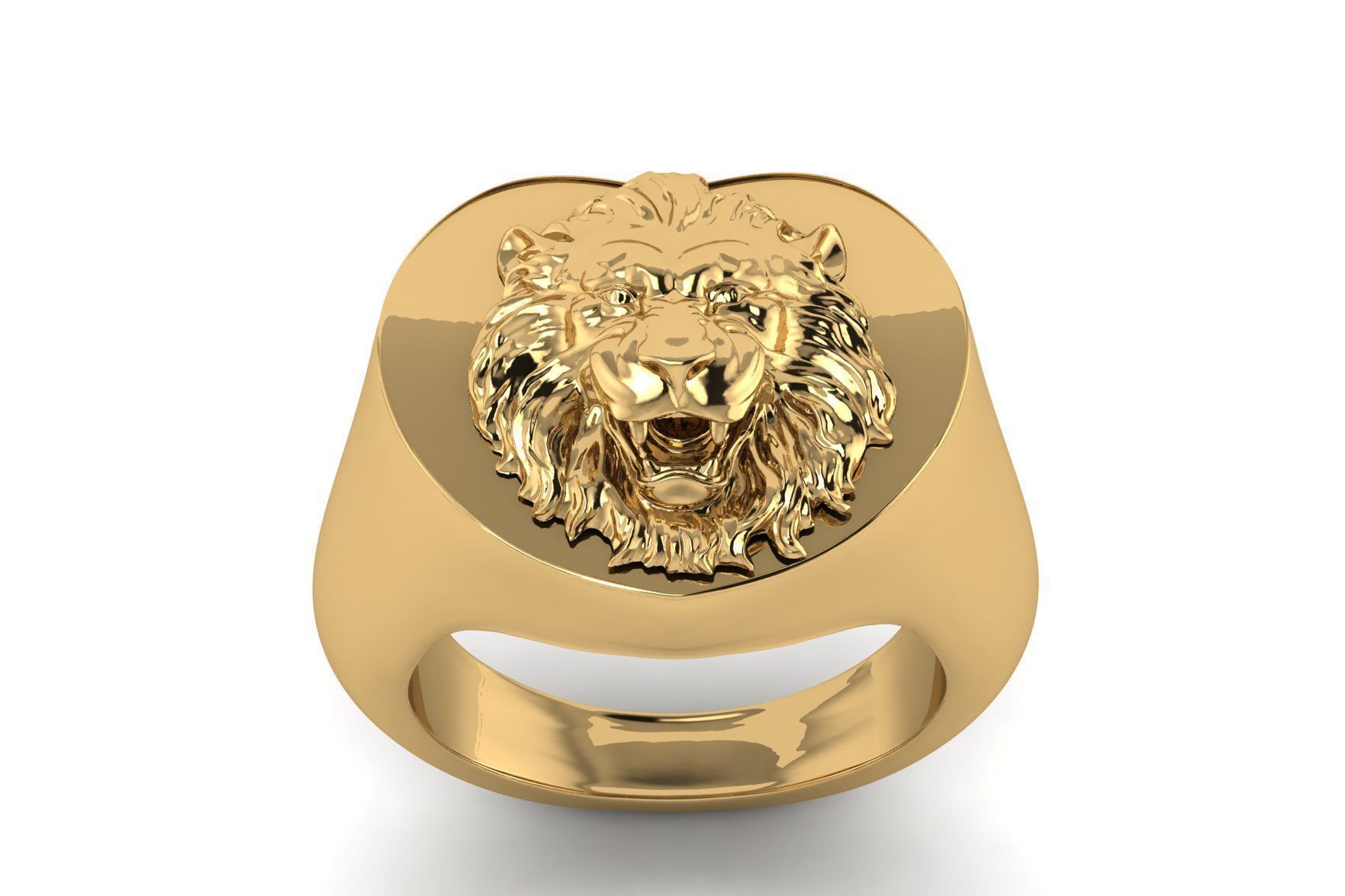 Lion Head Ring R 157 3D print model_1