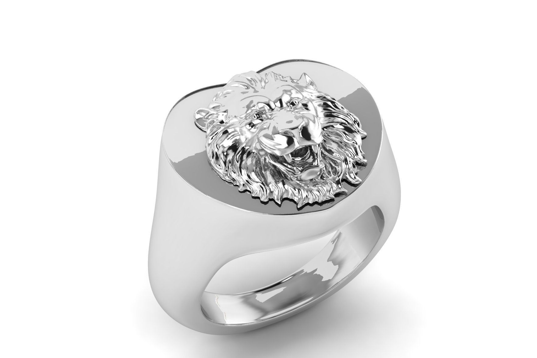 Lion Head Ring R 157 3D print model_2