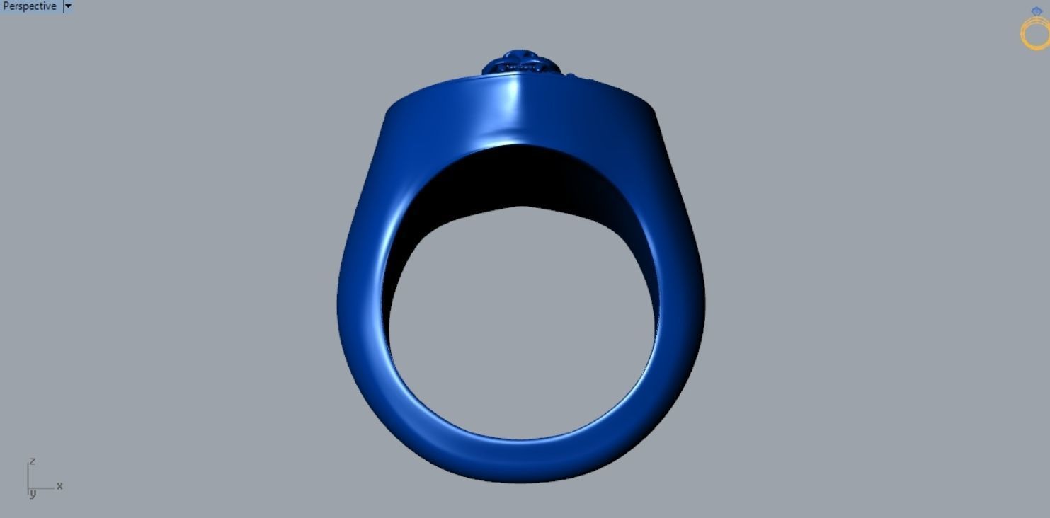 Lion Head Ring R 157 3D print model_7