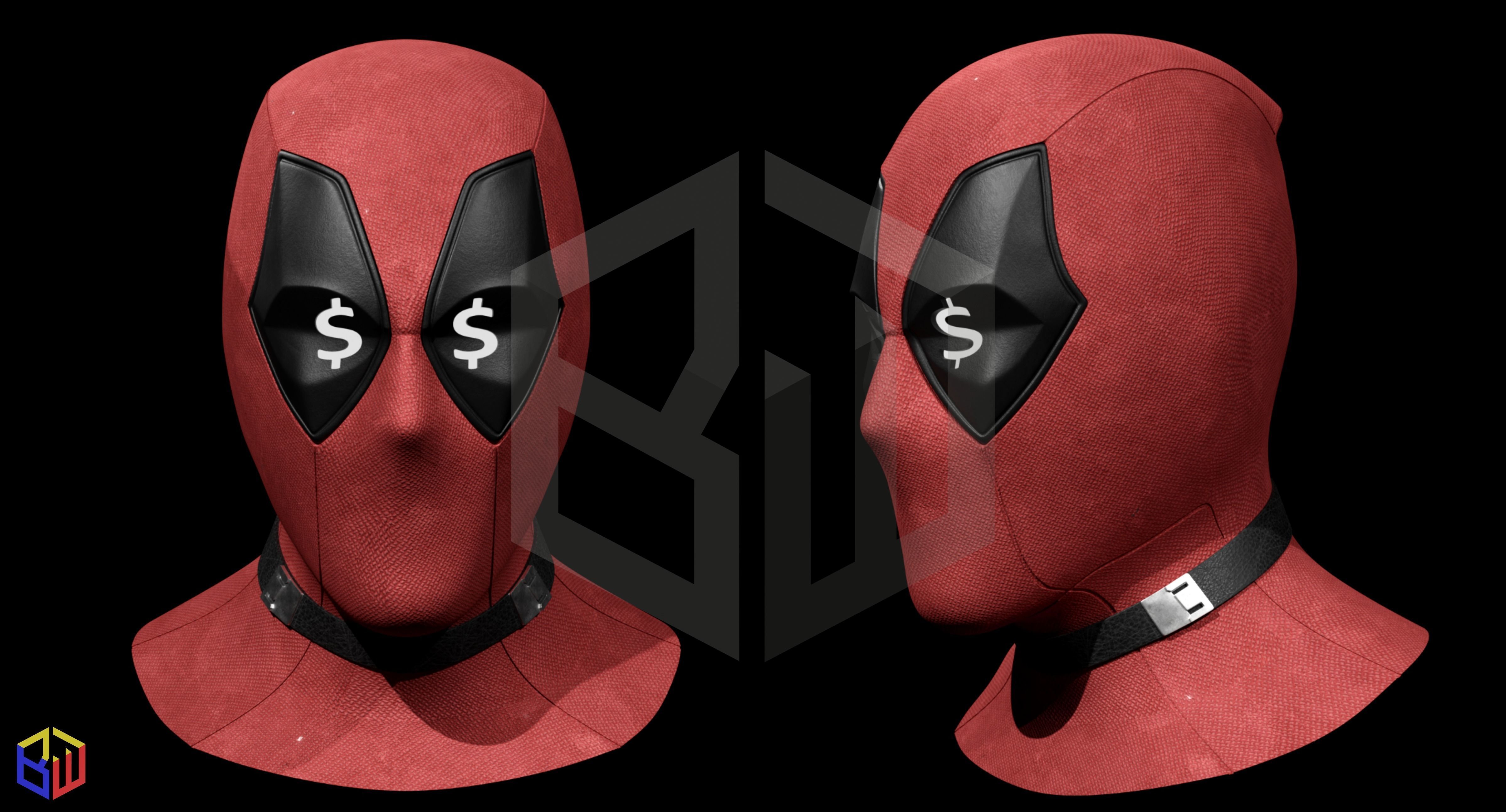 Deadpool Movie Mask 3D model 3D printable CGTrader