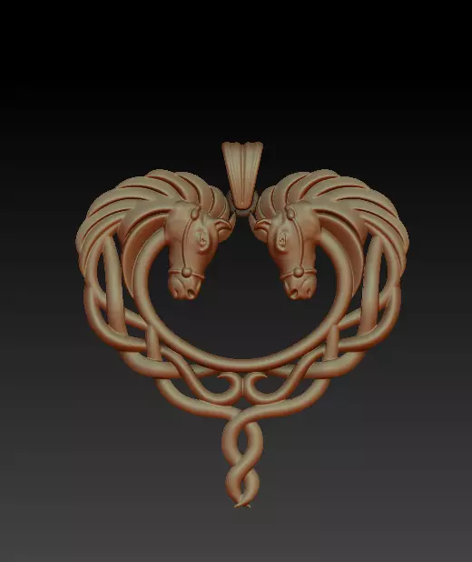 Horse Pendant Free 3D model