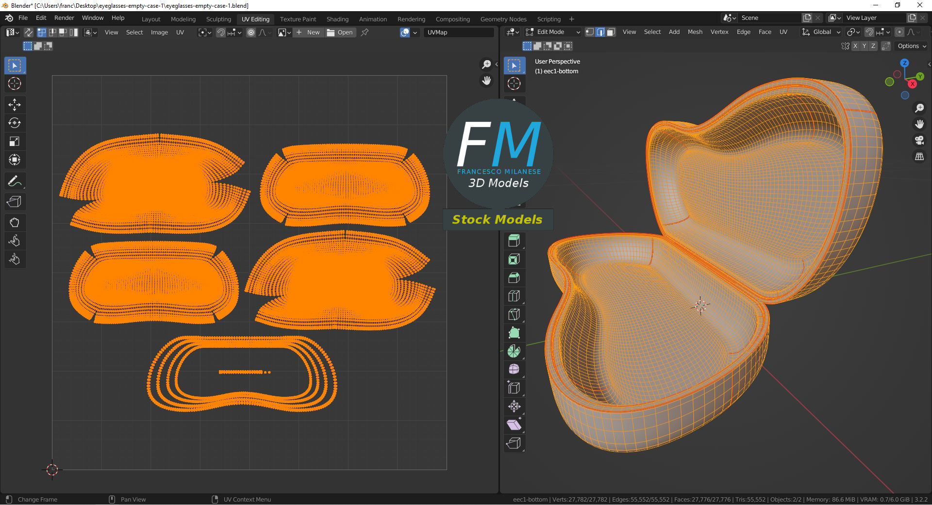 Eyeglasses empty case 1 3D model_10