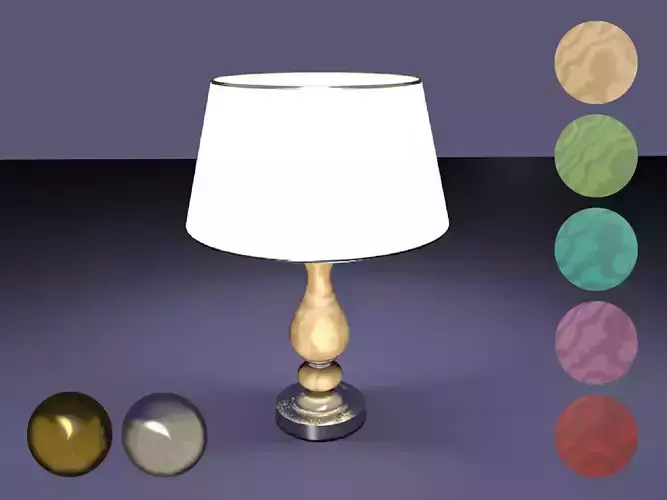 Cool table lamps in classic style for Cinema 4D