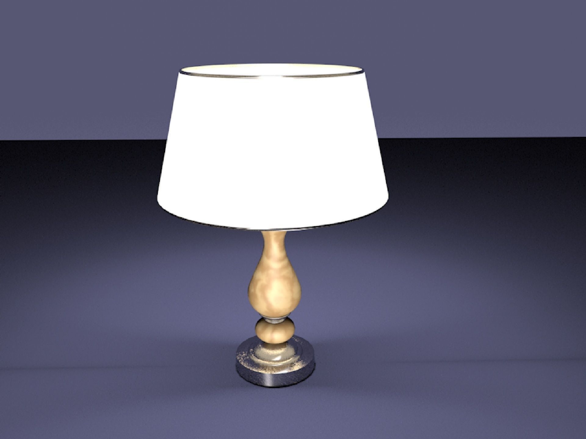 Cool table lamps in classic style for Cinema 4D 3D model_4