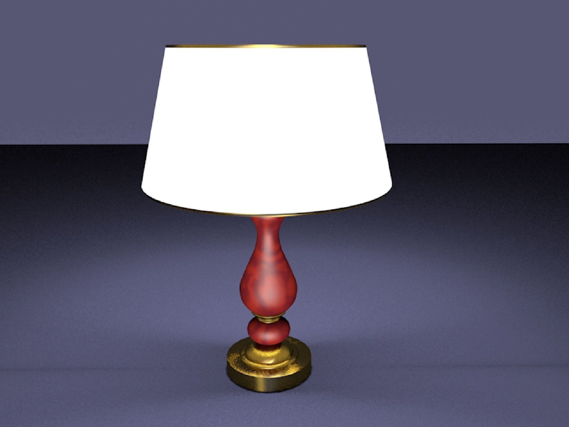 Cool table lamps in classic style for Cinema 4D 3D model_3