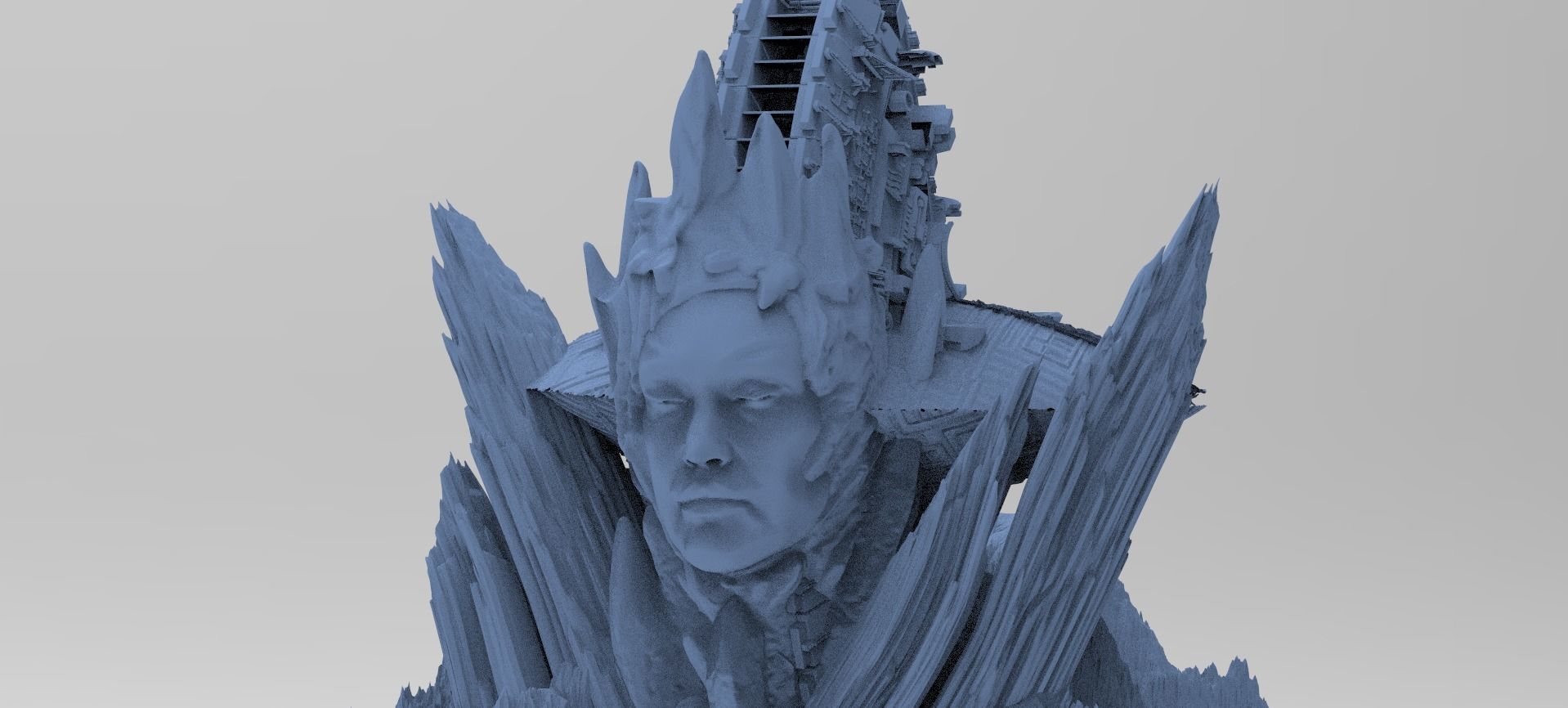 Ancient Athena Sci-Fi Mountain 6 3D model_1