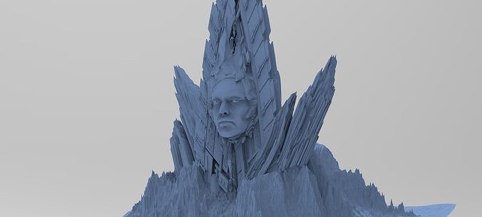 Ancient Sci-Fi Mountain 8  3D model