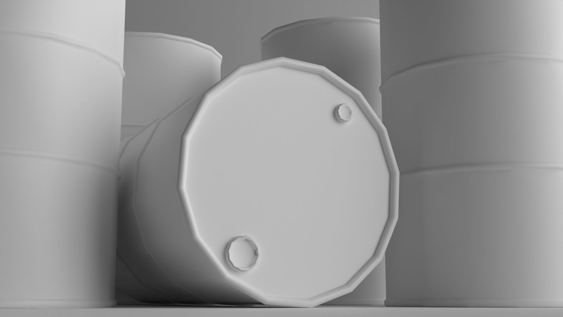 Barrel two rusty barrels Free low-poly 3D model_3