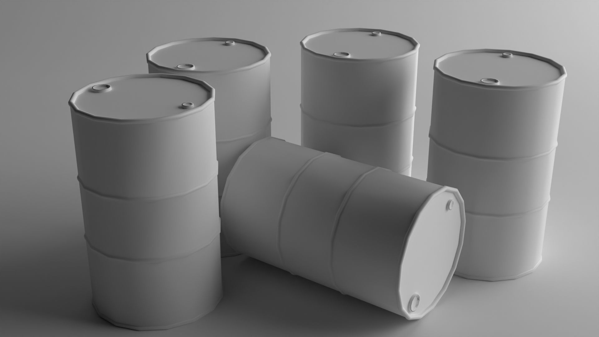 Barrel two rusty barrels Free low-poly 3D model_5