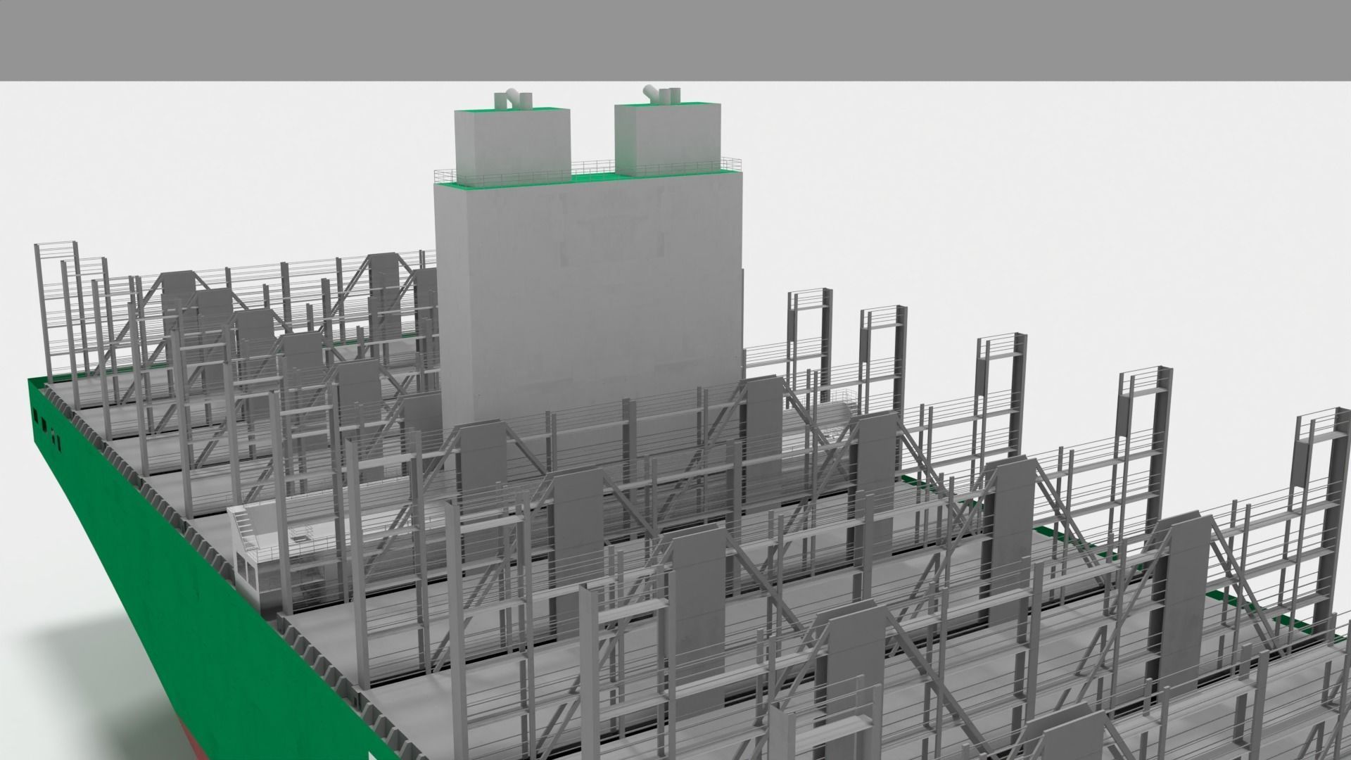 Ever ace container ship lowpoly 3D model_8