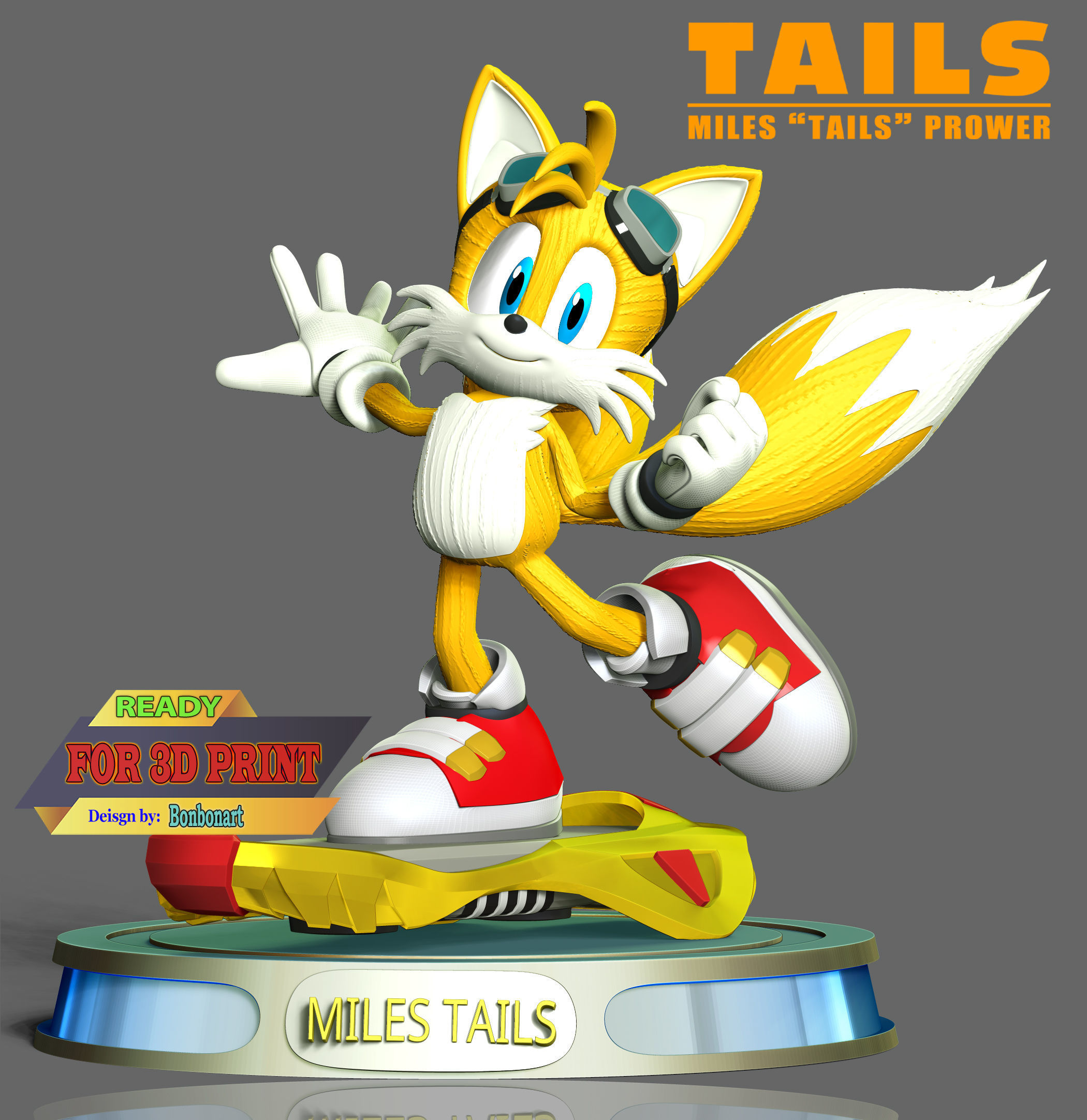Miles Tails Prower Riders 3D print model_1