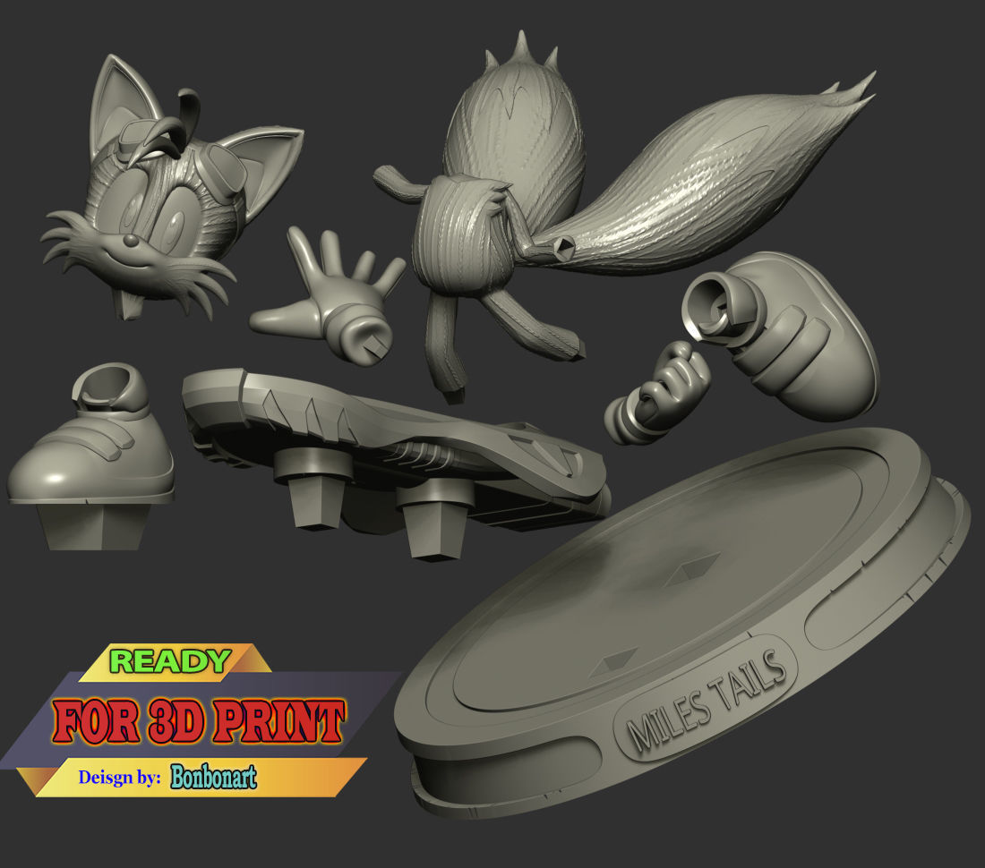 Miles Tails Prower Riders 3D print model_2