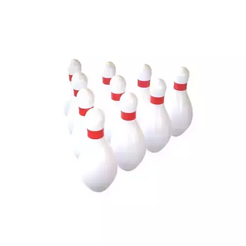 Ten Duckpin Bowling v1 001 Low-poly 3D model