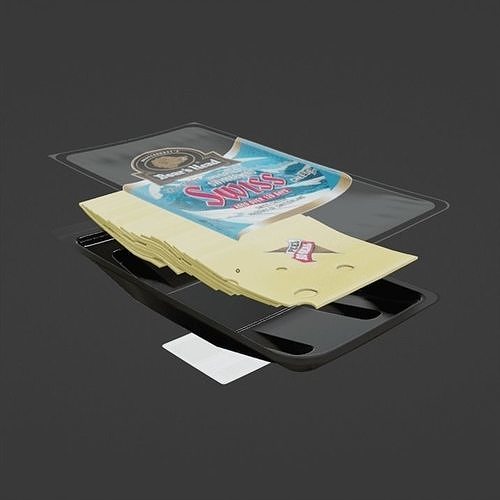 Sliced Cheese 2 3D model 6