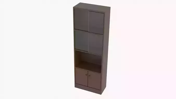 Bookshelf bookcase with glass doors