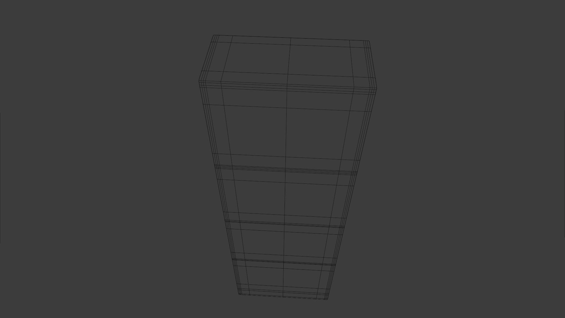 Bookshelf bookcase with glass doors Low-poly 3D model_10