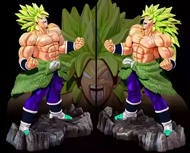 Broly Super Saiyan 3 Dragon Ball Z Figure for 3D print 3D print model