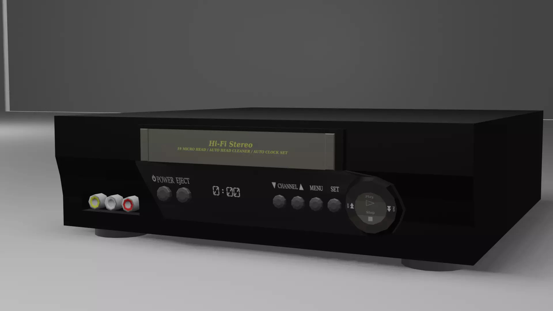 Low Poly VHS Model cd player - cd player Low-poly 3D model_0