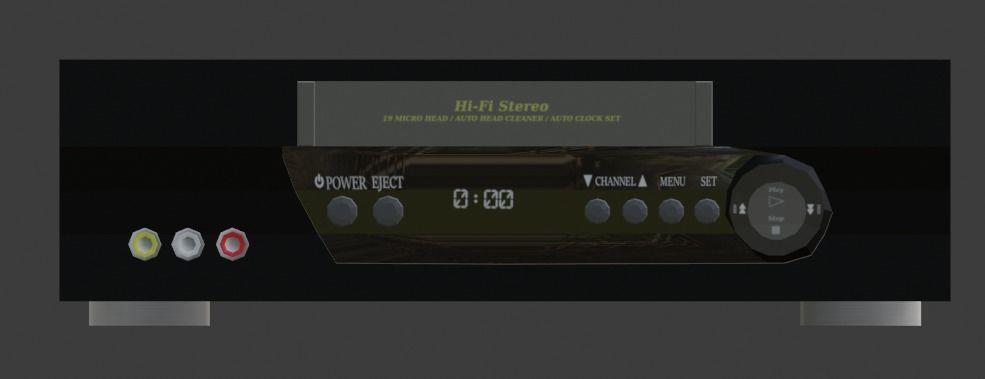 Low Poly VHS Model cd player - cd player Low-poly 3D model_3