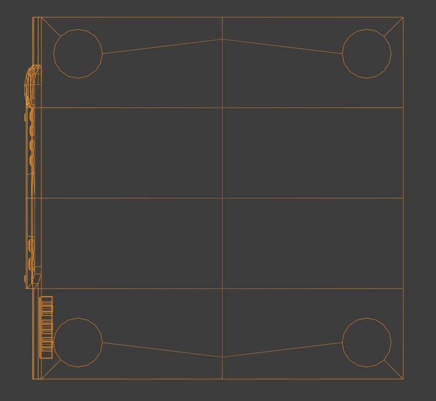 Low Poly VHS Model cd player - cd player Low-poly 3D model_8