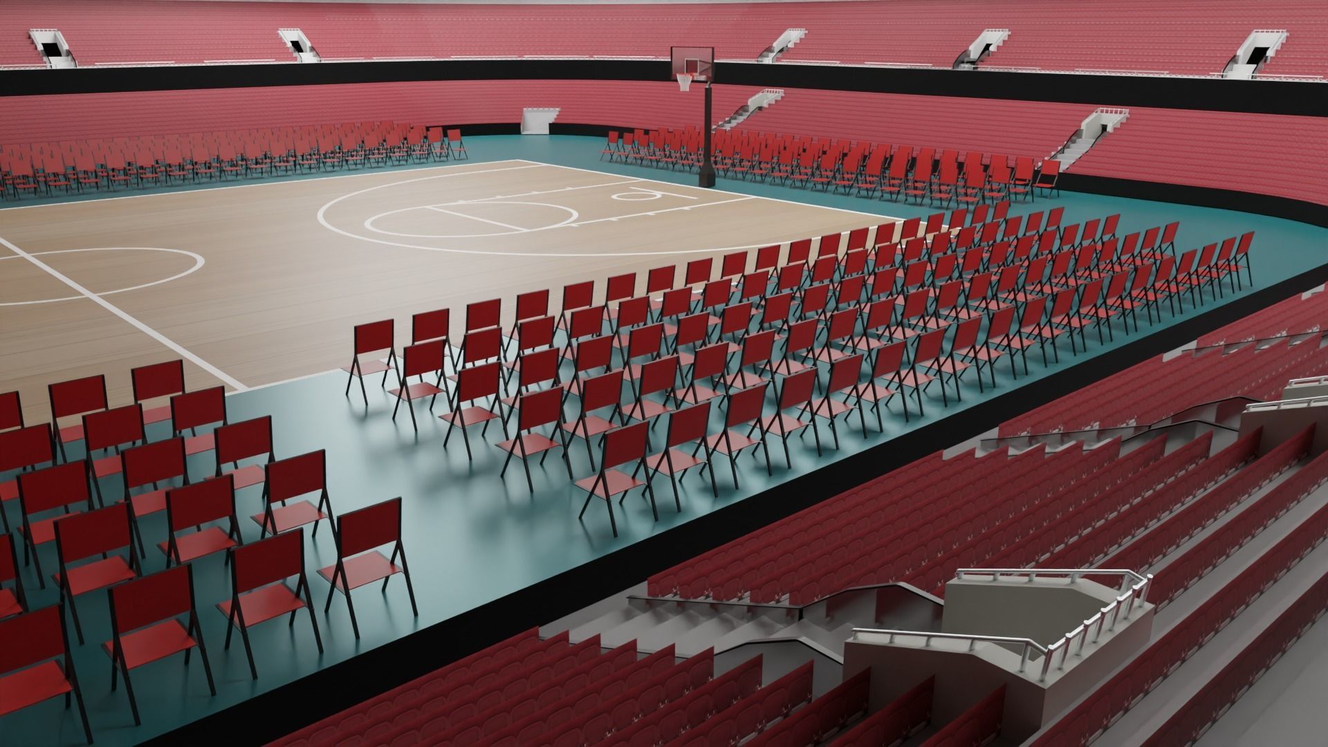 Basketball Stadium 3D model_5