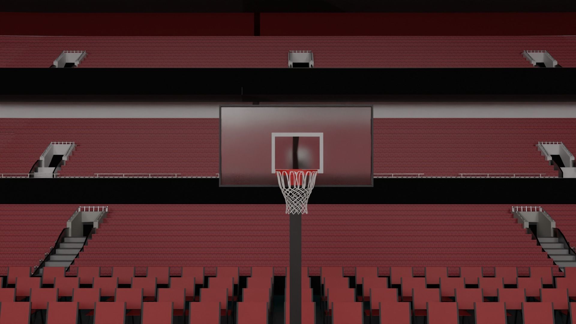 Basketball Stadium 3D model_2